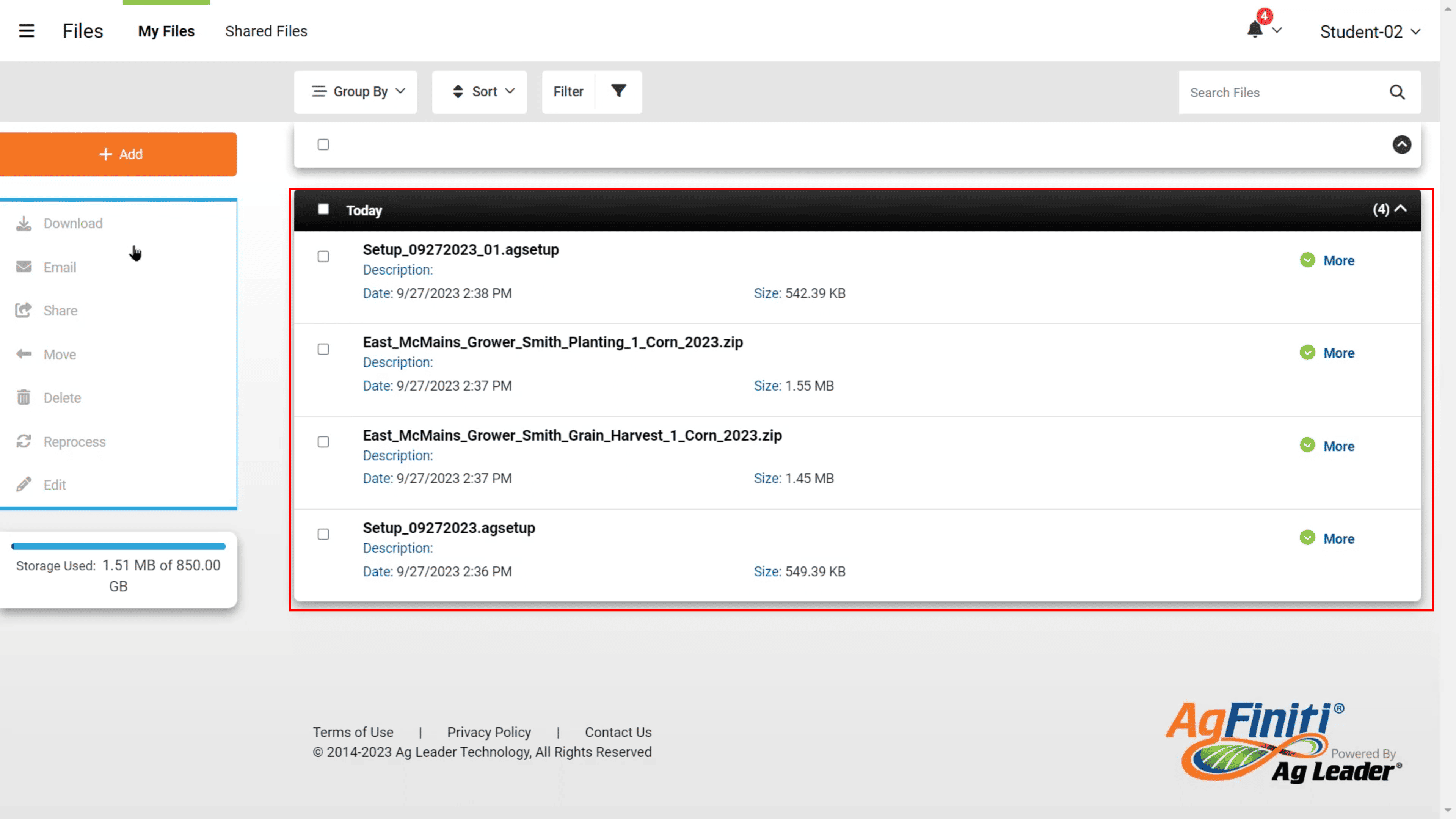 Download Exported File